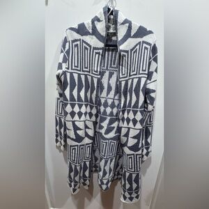 Love Stitch Blue and White Knit Cardigan